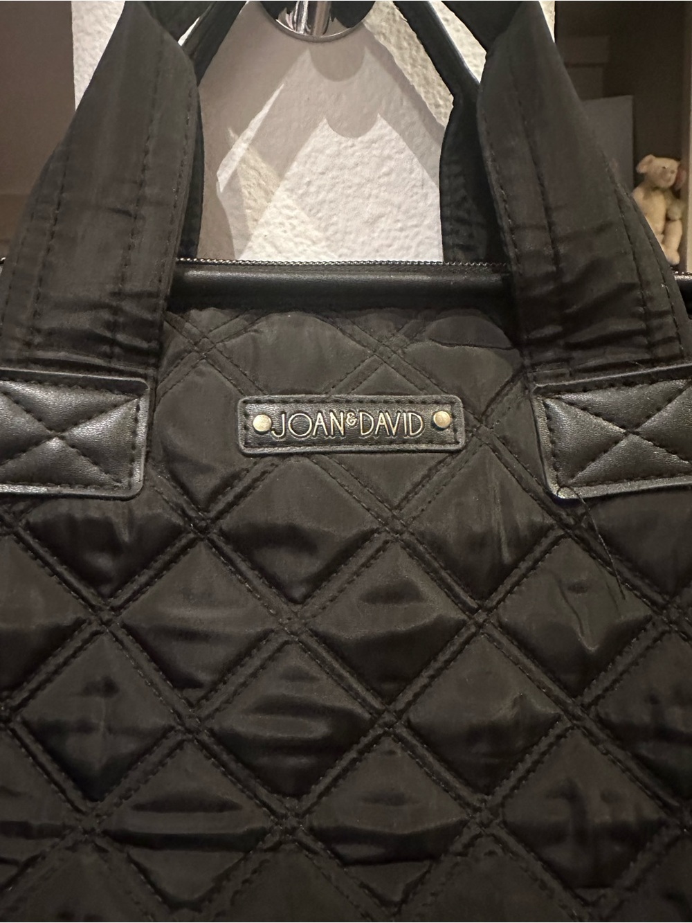 Joan & David Nylon Black Backpack/Tote/Diaper Bag WITH Travel Pouch & Bottles - Picture 2 of 11